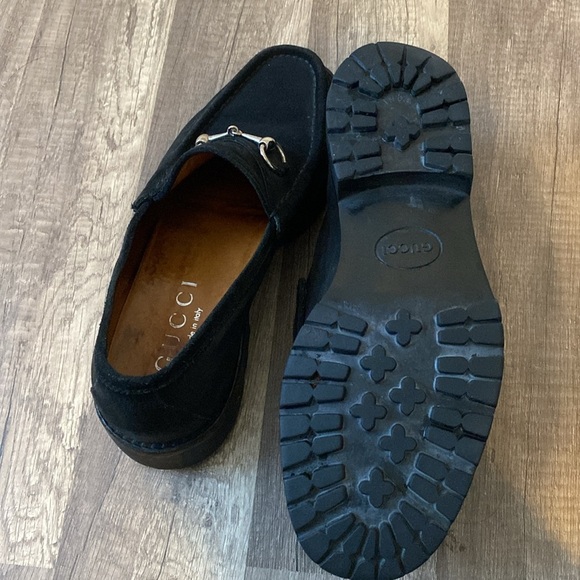 cci Men horsebit Loafers slipon US8 D 
Black suede lug sole solid shoes - Picture 7 of 8